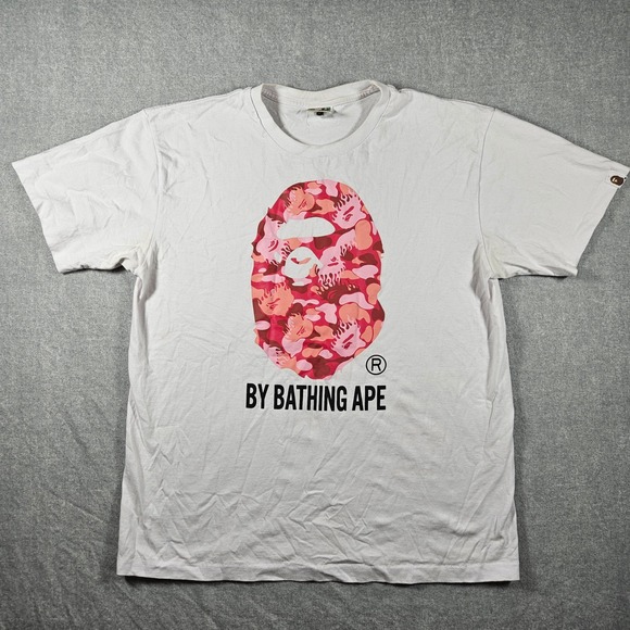 A Bathing Ape Other - A Bathing Ape Bape White Pink Camo Big Ape Head Logo T Shirt Mens XL